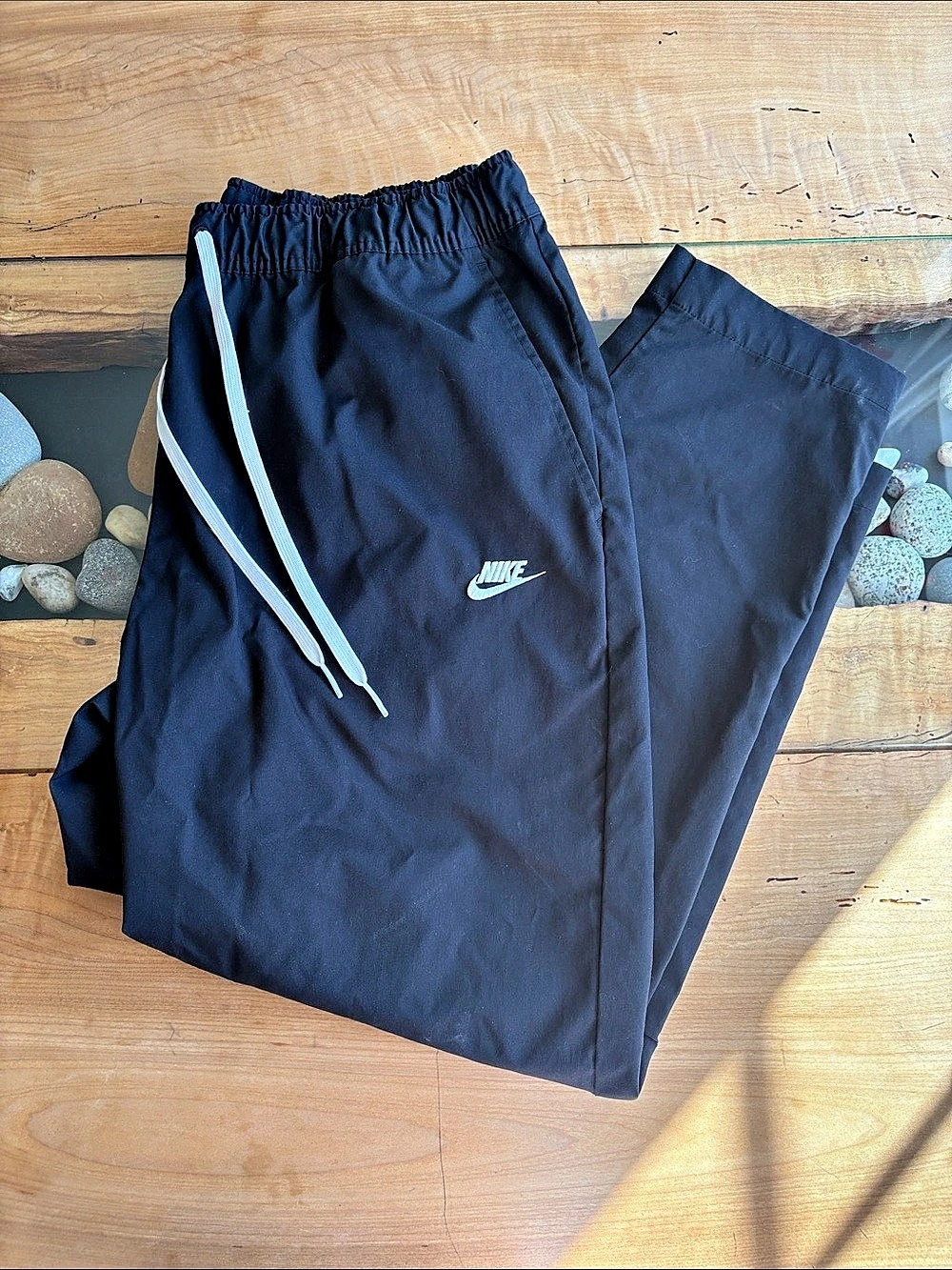 Nike Club Woven Tapered-Leg Pants- Black